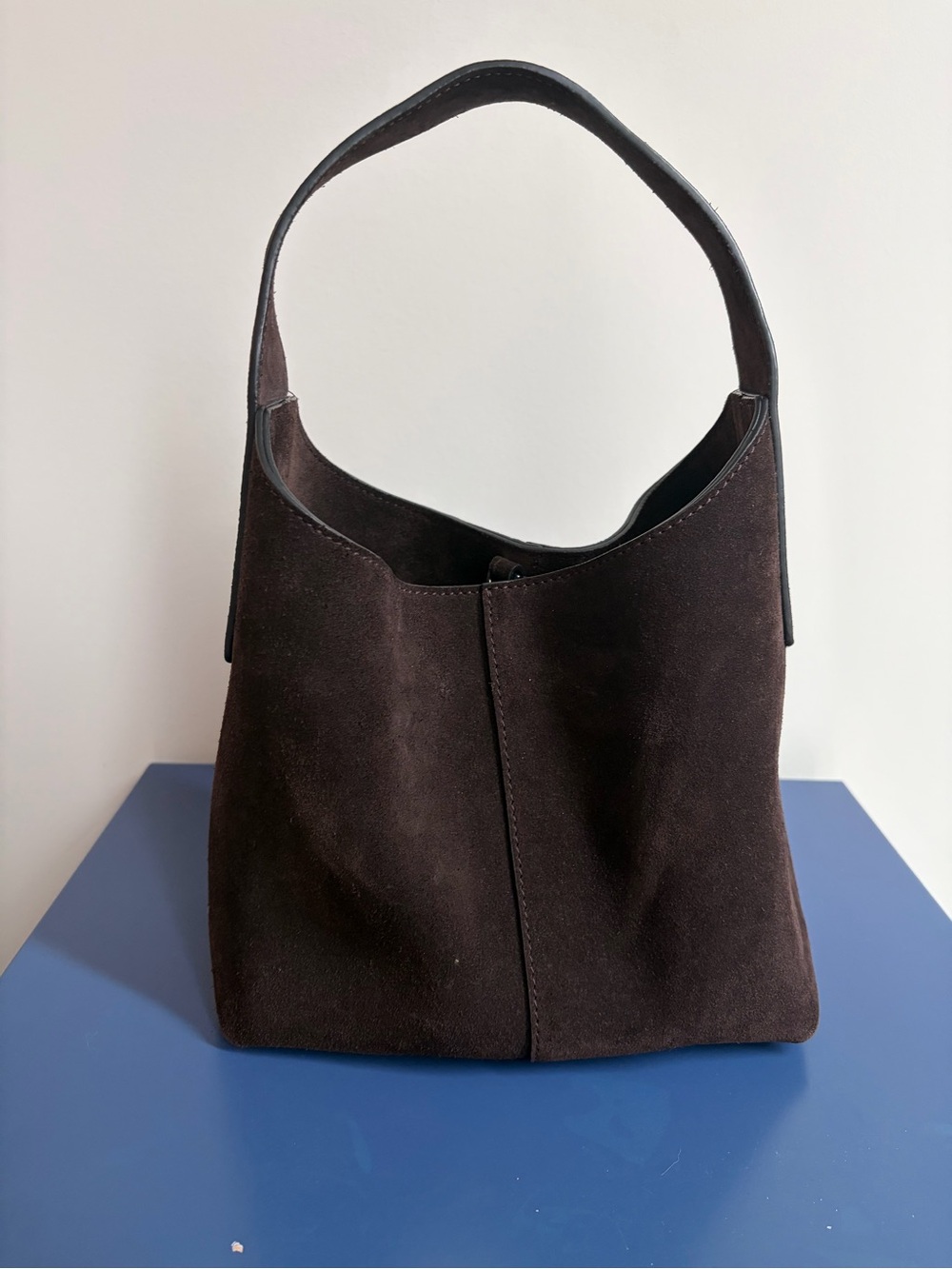Mini Slouchy Vida Suede Bag - Dark Brown - Picture 2 of 7